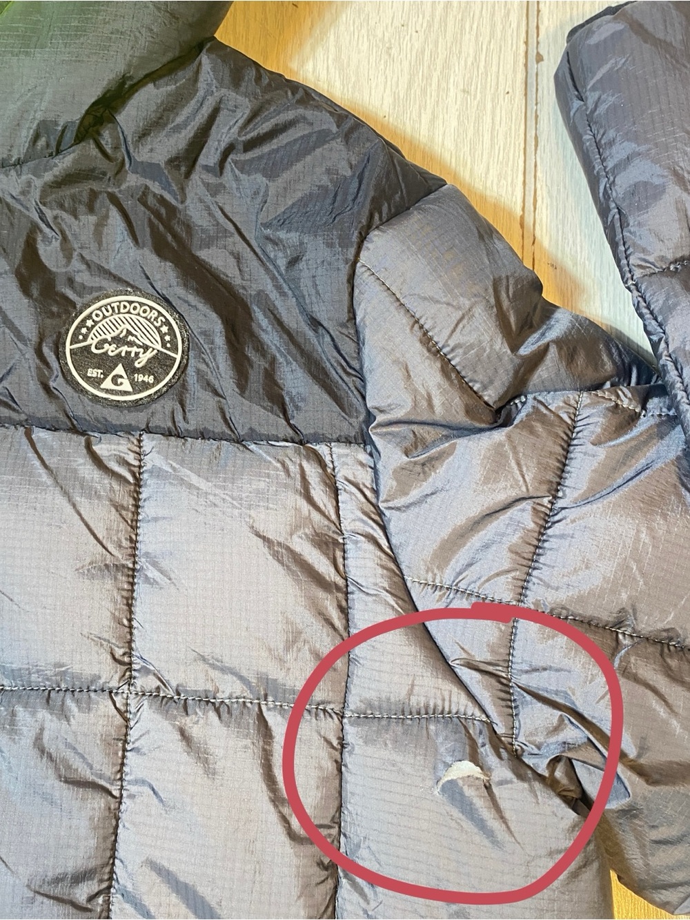 Gerry Boys Torque Puffer Jacket Hooded Iron Gray Neon Lime M (10-12) NWT - Picture 11 of 11